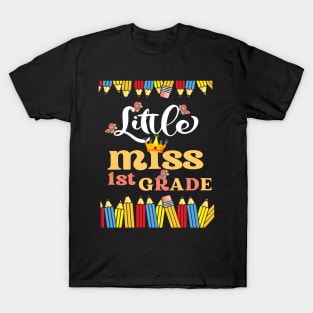 Little Miss First Grade Back To School T-Shirt